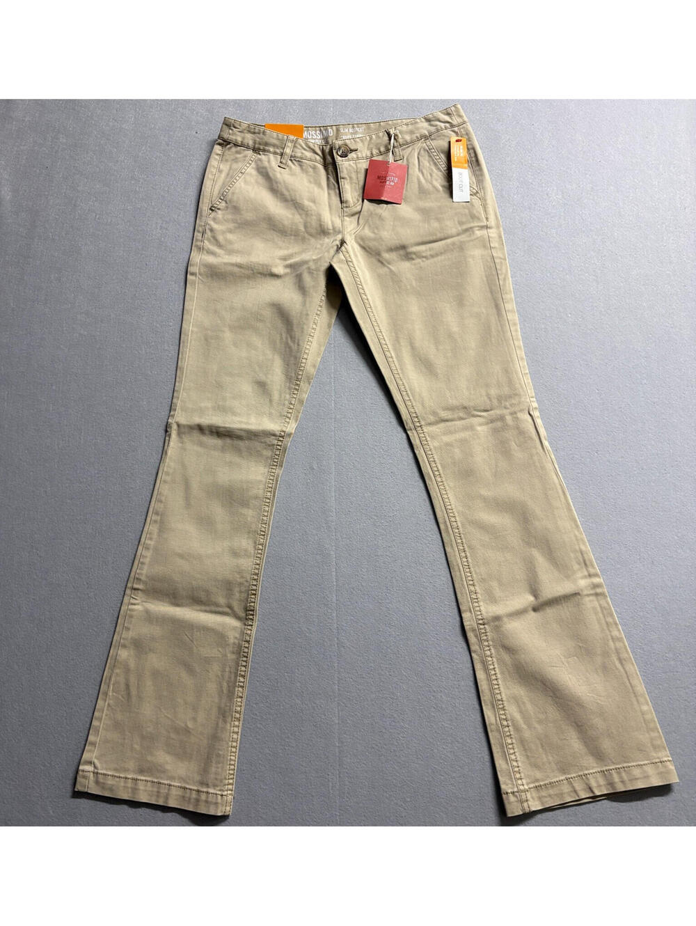Slim Bootcut Pants Mossimo Supply Co Size 7 Fits Like 30X32 Khaki Stretch NWT